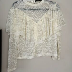 Beautiful Zara lace top! Only worn once!